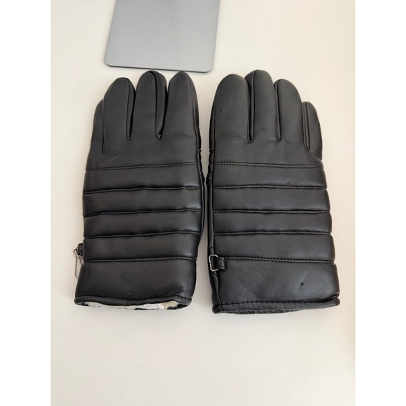 Wells Lamont Other - Wells Lamont Mens Black Leather Winter Gloves Quilted Padded Fleece Lined Size M
